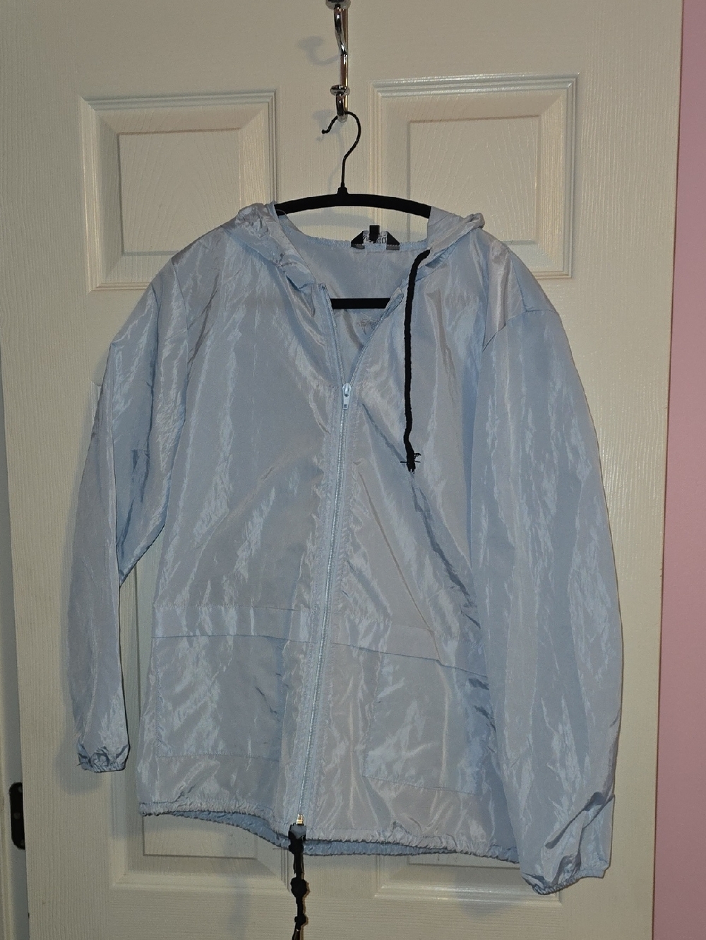 Avoogue Raincoat - Light Blue Hooded‎ Rain Jacket